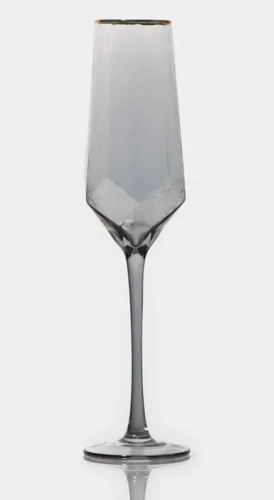 MAGISTRO набор бокалов д/шампанского Дарио графит 180мл 2шт  6784476